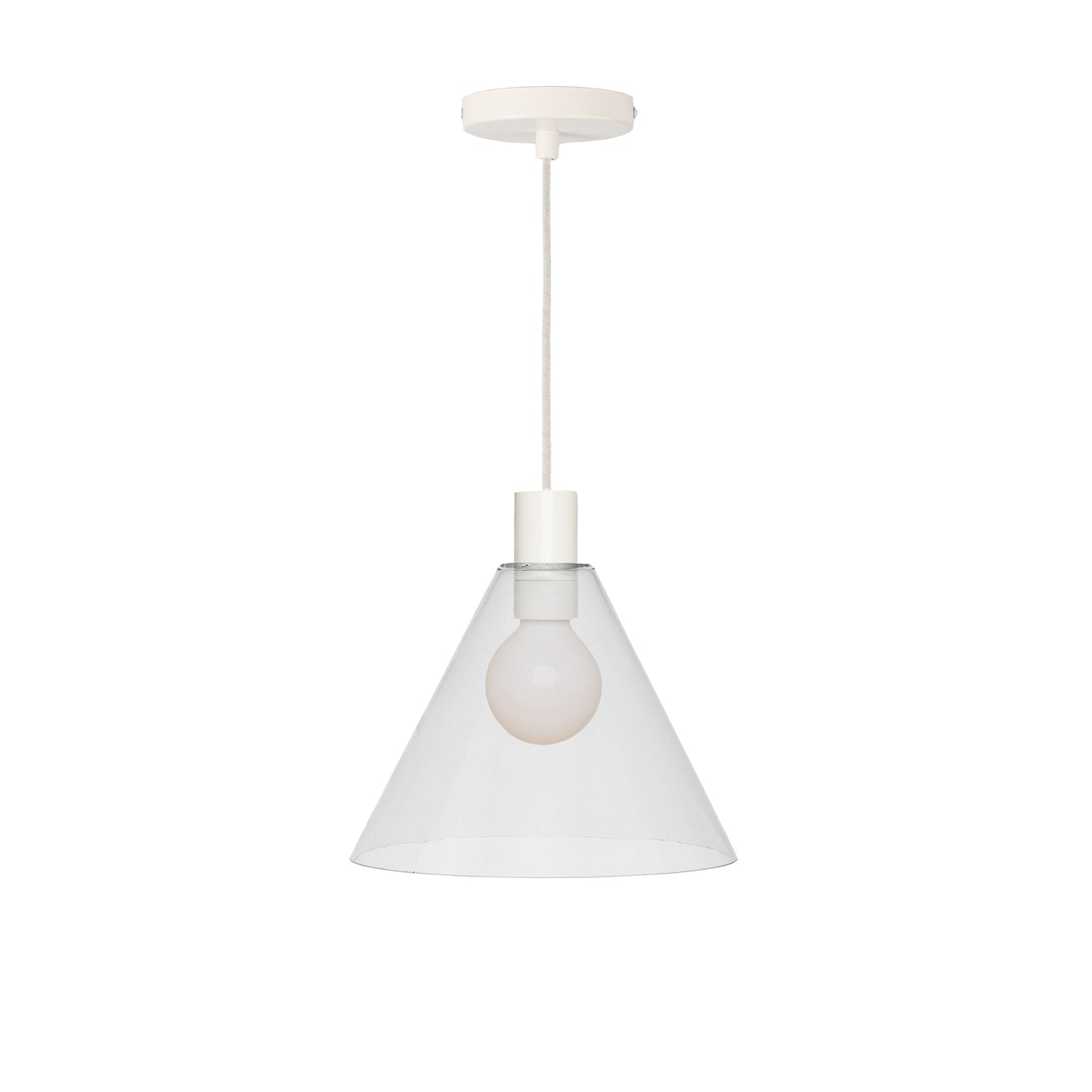 Boutique AiO Glass Cone Ceiling Pendant | 6in or 11in