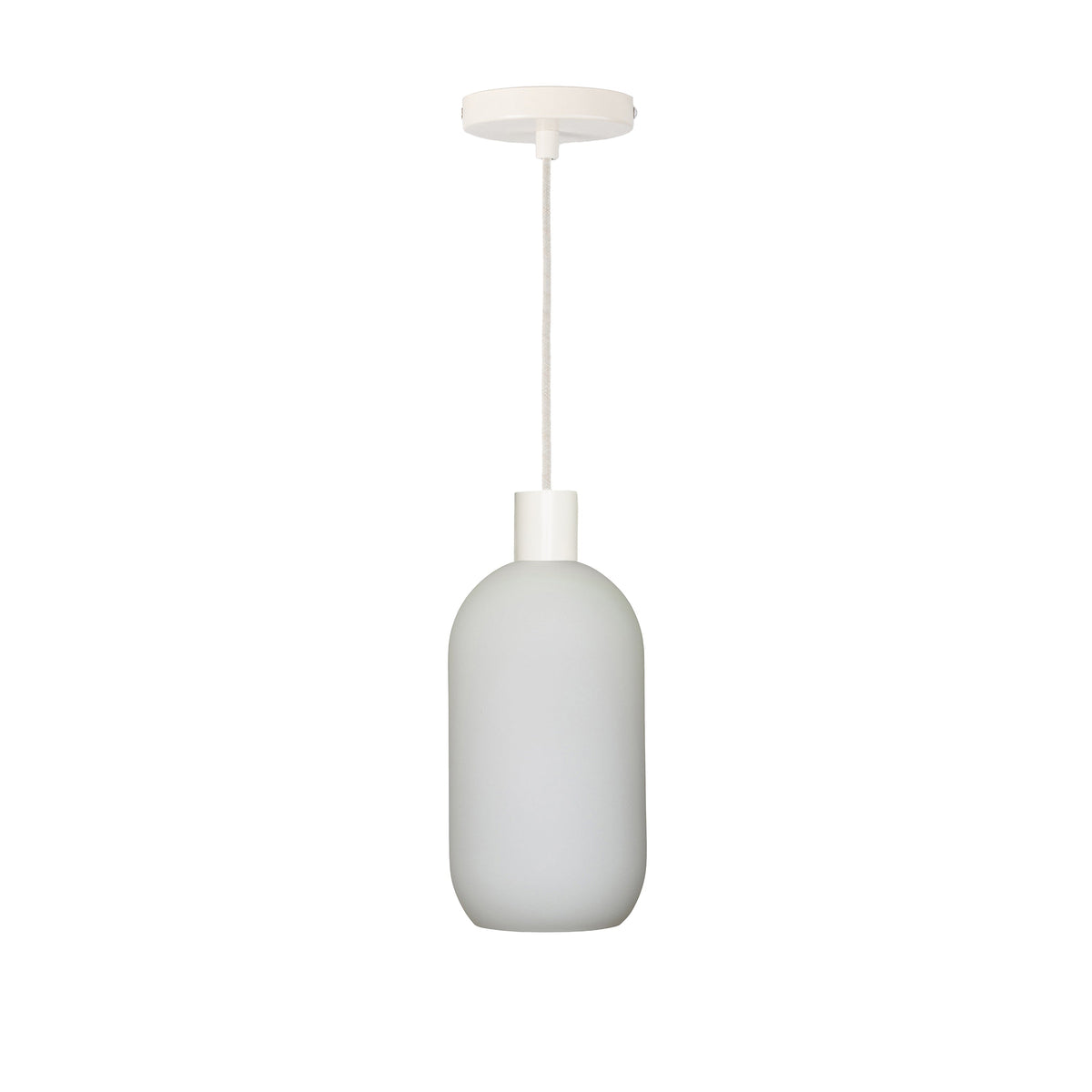 Glass Pill AiO Pendant - Chroma Studio Linen / Matte White