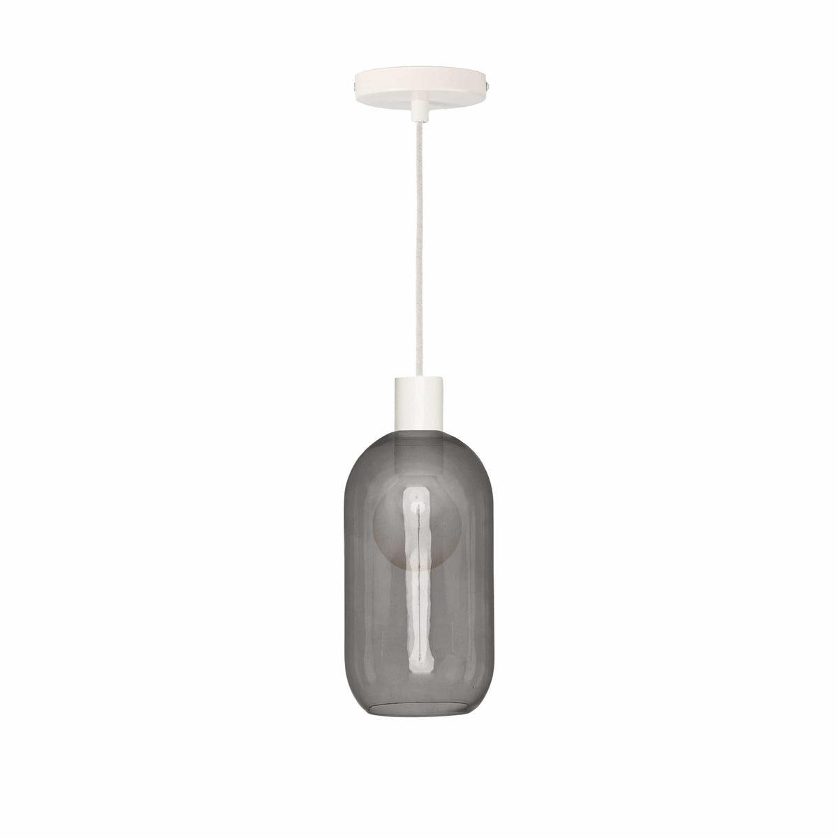 Glass Pill AiO Pendant - Chroma Studio Linen / Smoke