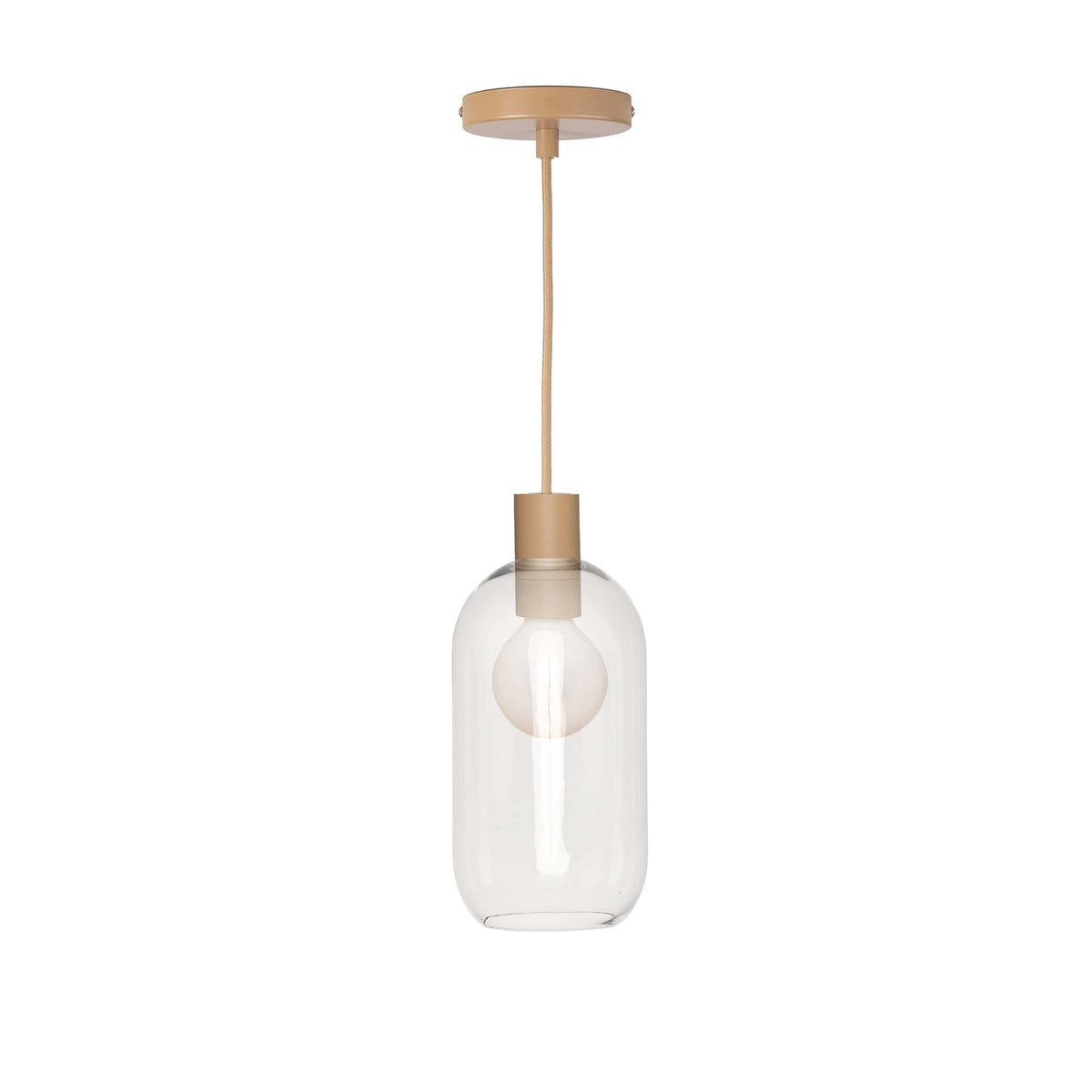 Glass Pill AiO Pendant - Chroma Studio Latte / Clear