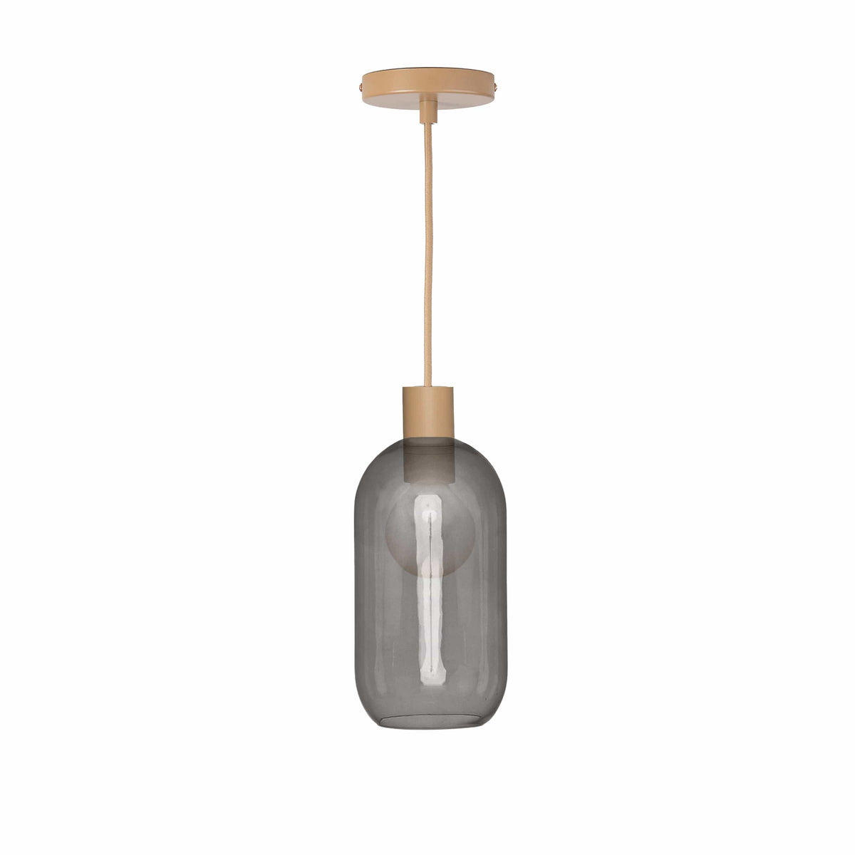 Glass Pill AiO Pendant - Chroma Studio Latte / Smoke