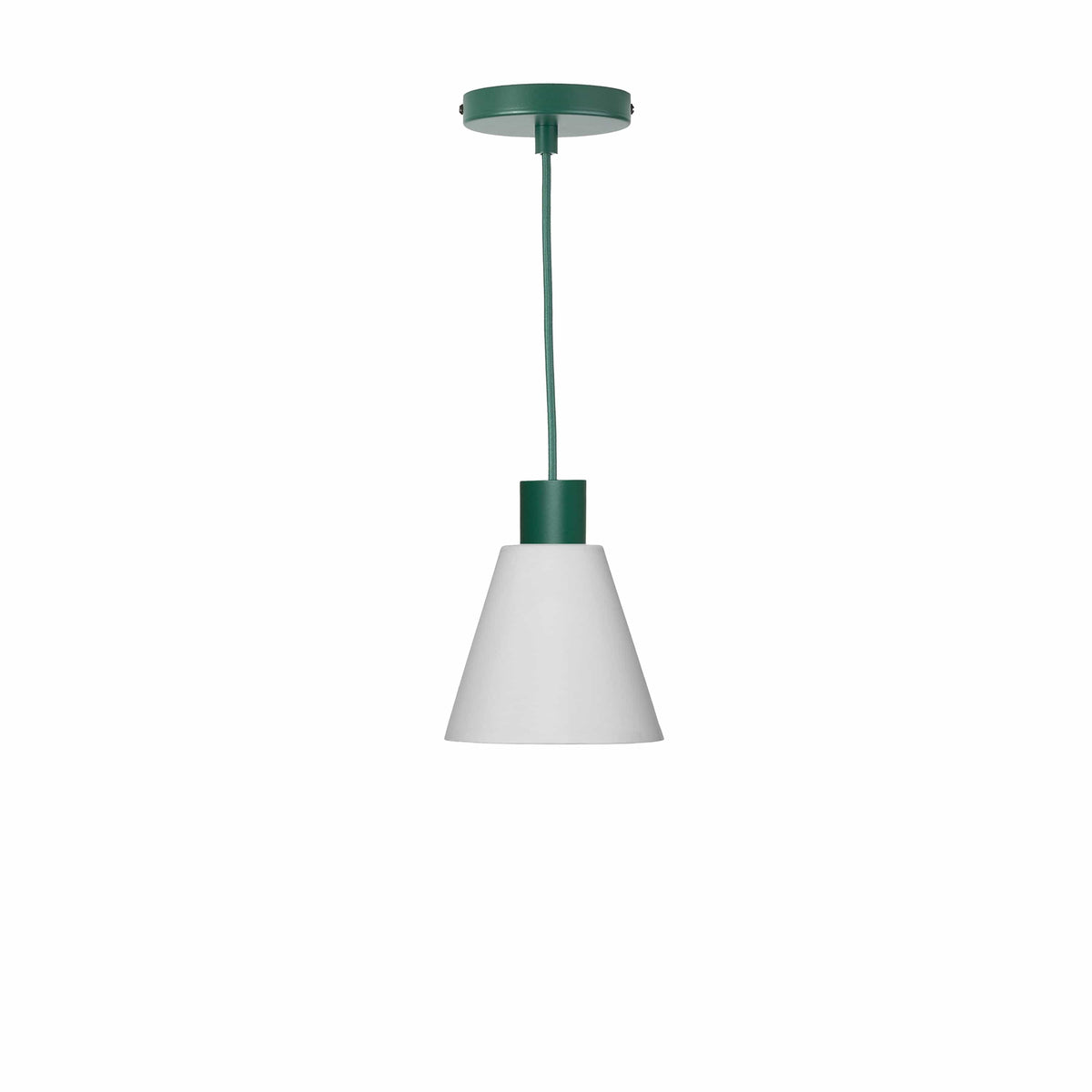 Glass Cone 6in AiO Pendant - Chroma Studio Pine / Matte White