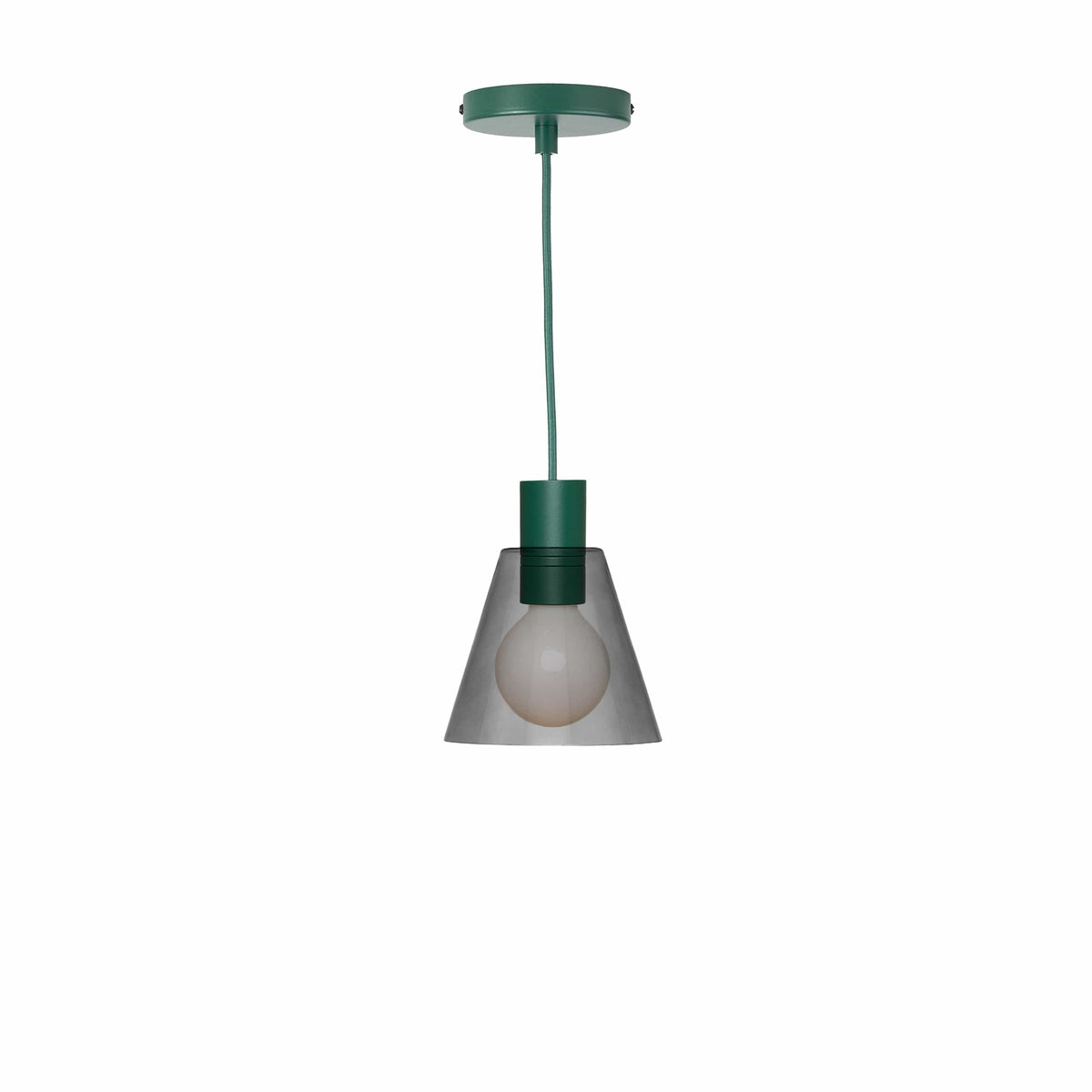 Glass Cone 6in AiO Pendant - Chroma Studio Pine / Smoke