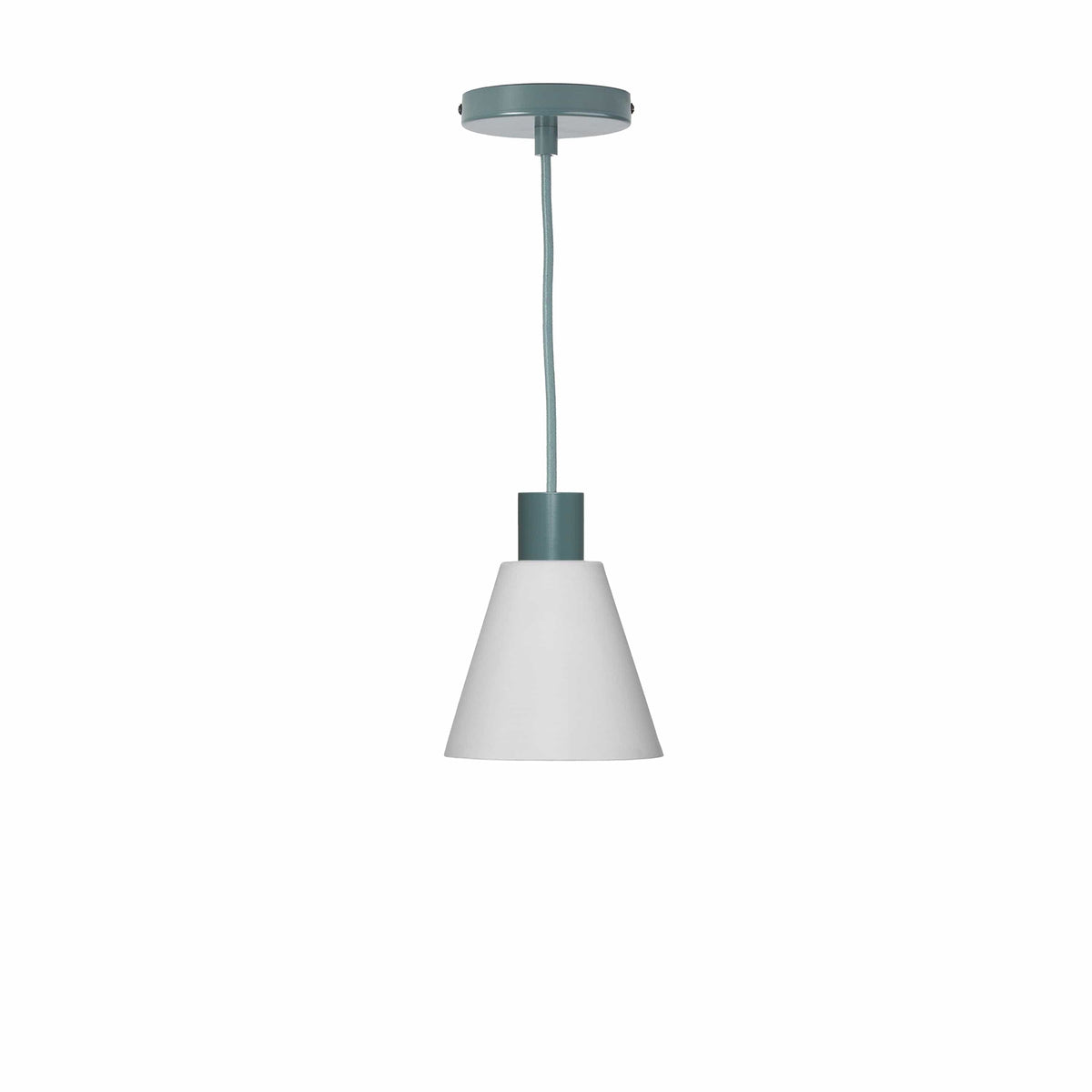 Glass Cone 6in AiO Pendant - Chroma Studio Slate / Matte White