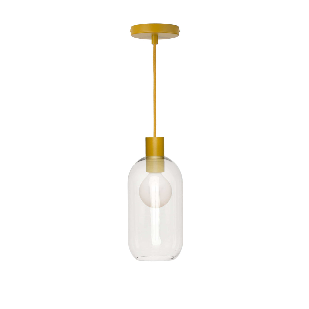 Glass Pill AiO Pendant - Chroma Studio Ochre / Clear