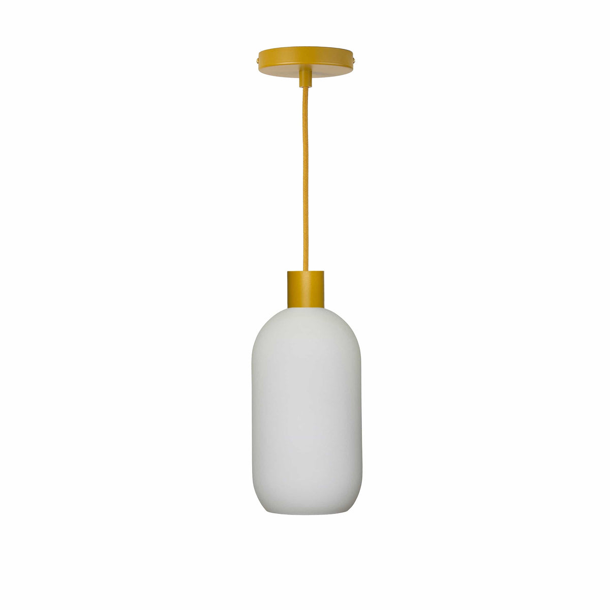 Glass Pill AiO Pendant - Chroma Studio Ochre / Matte White