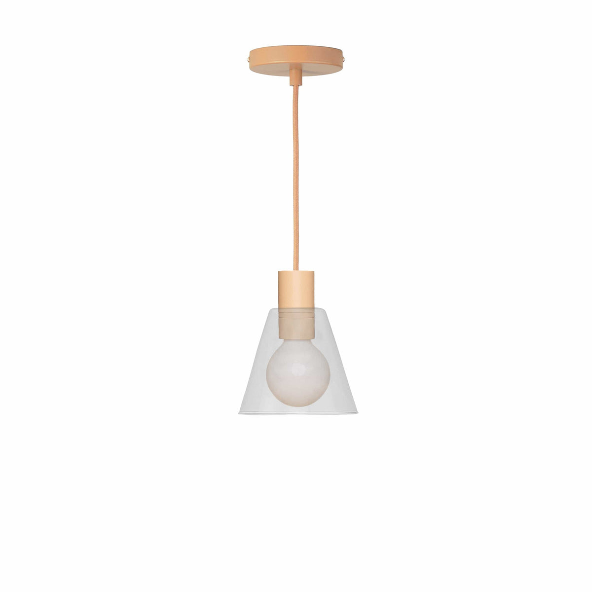 Glass Cone 6in AiO Pendant - Chroma Studio Palisade / Clear
