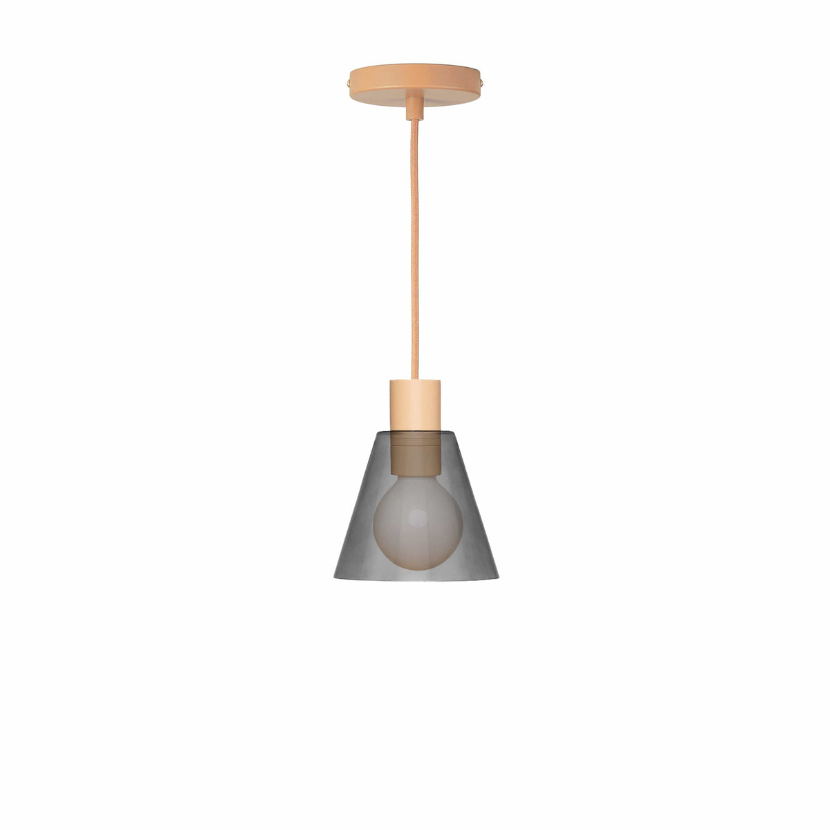 Glass Cone 6in AiO Pendant - Chroma Studio Palisade / Smoke