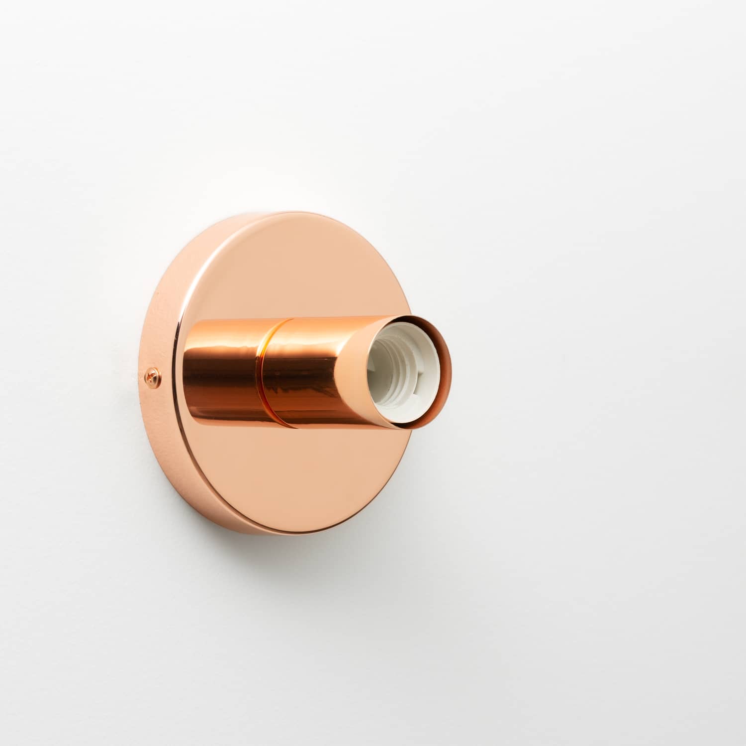Button Light in Polished Copper finish
