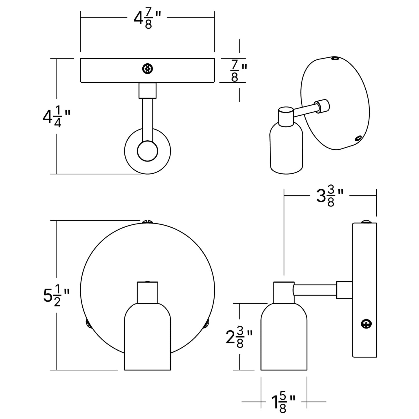 Boutique Color Block Junction Mini Solo Plug-In Sconce