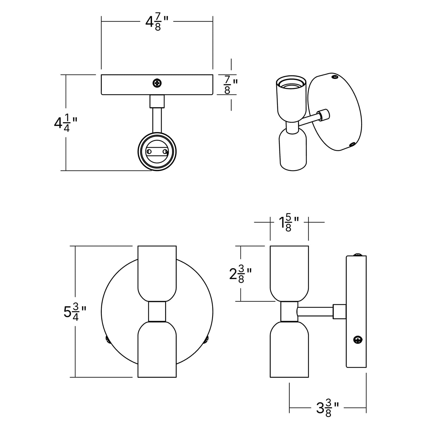 Boutique Color Block Junction Mini Duo Plug-In Sconce