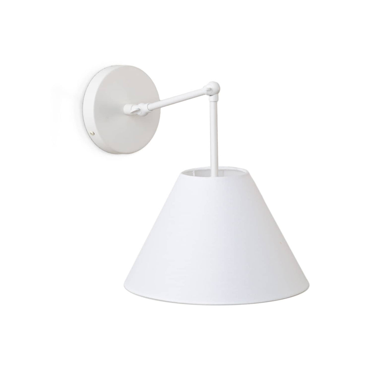 Hinge Double Solo Sconce | Pleated, Empire, or Wicker Shade