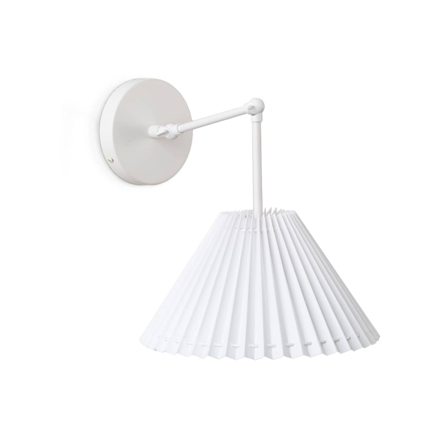 Hinge Double Solo Sconce with Pleated Shade