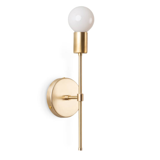 Slim Solo Wall Sconce Solid Raw Brass