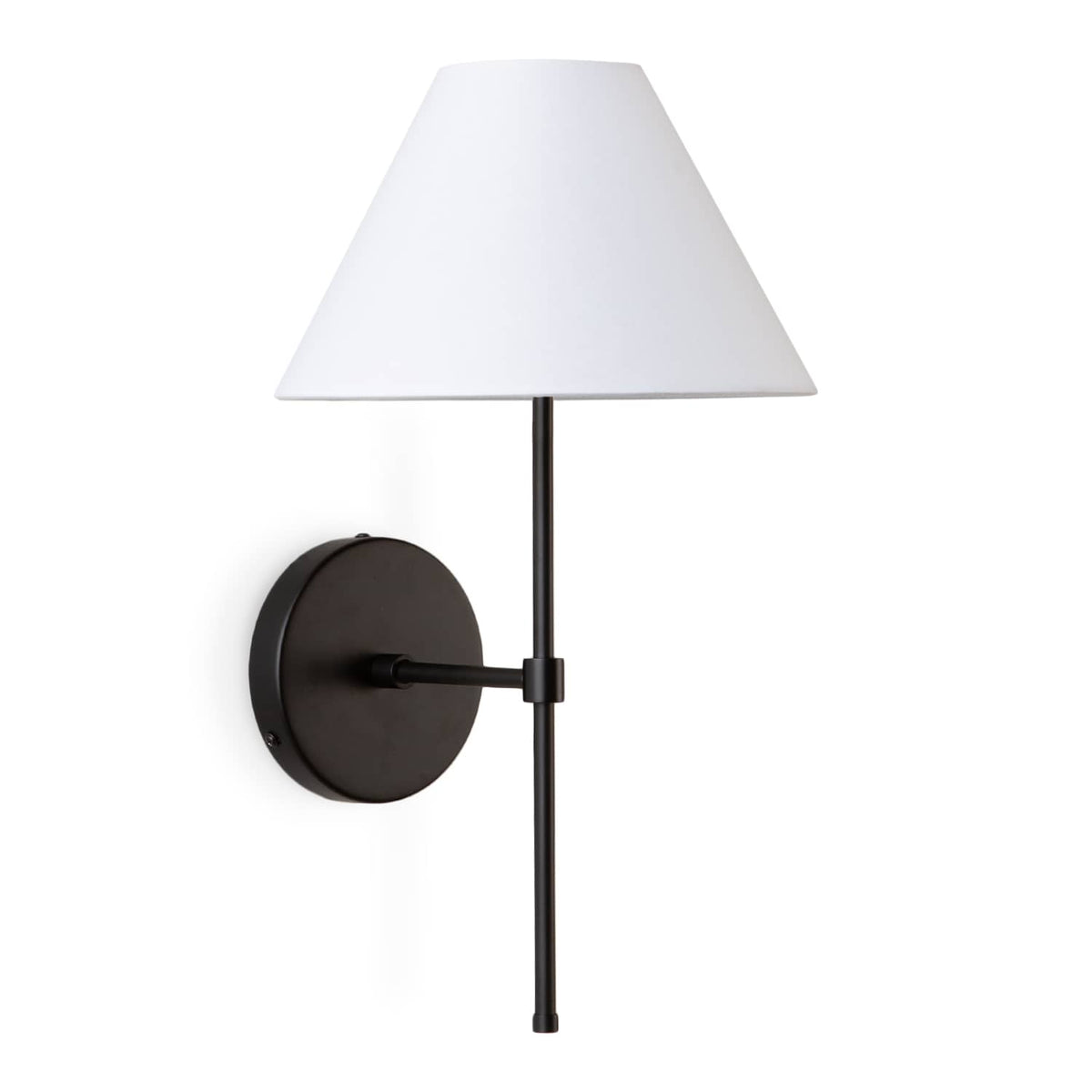 Slim Solo Wall Sconce | Pleated, Empire, or Wicker Shade
