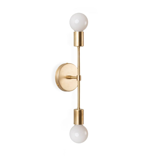 Slim Duo Sconce Solid Raw Brass