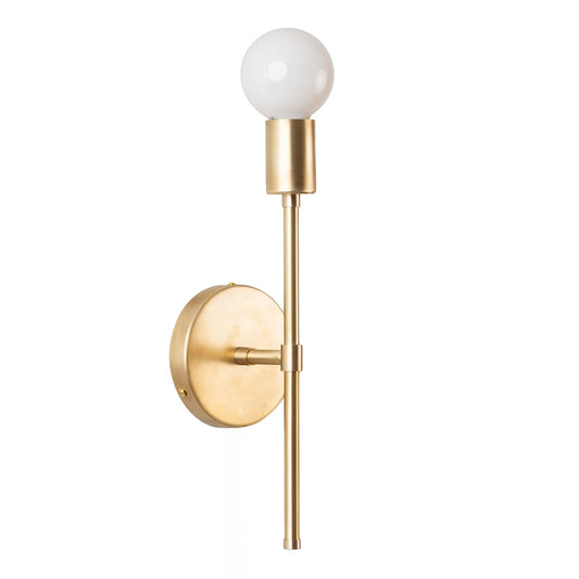Bold Solo Wall Sconce Solid Raw Brass