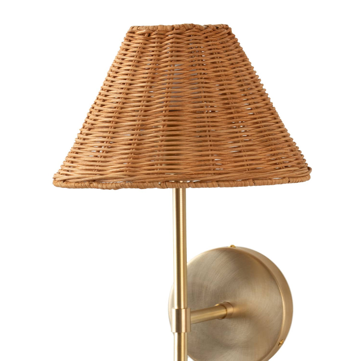 Bold Solo Plug-In Sconce | Pleated, Empire, or Wicker Shade