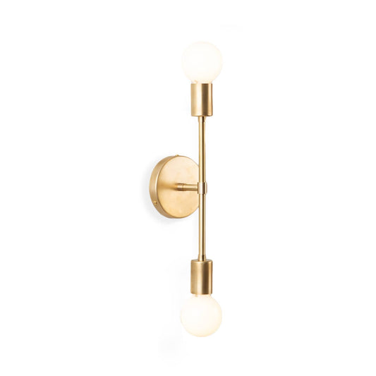 Bold Duo Sconce Solid Raw Brass
