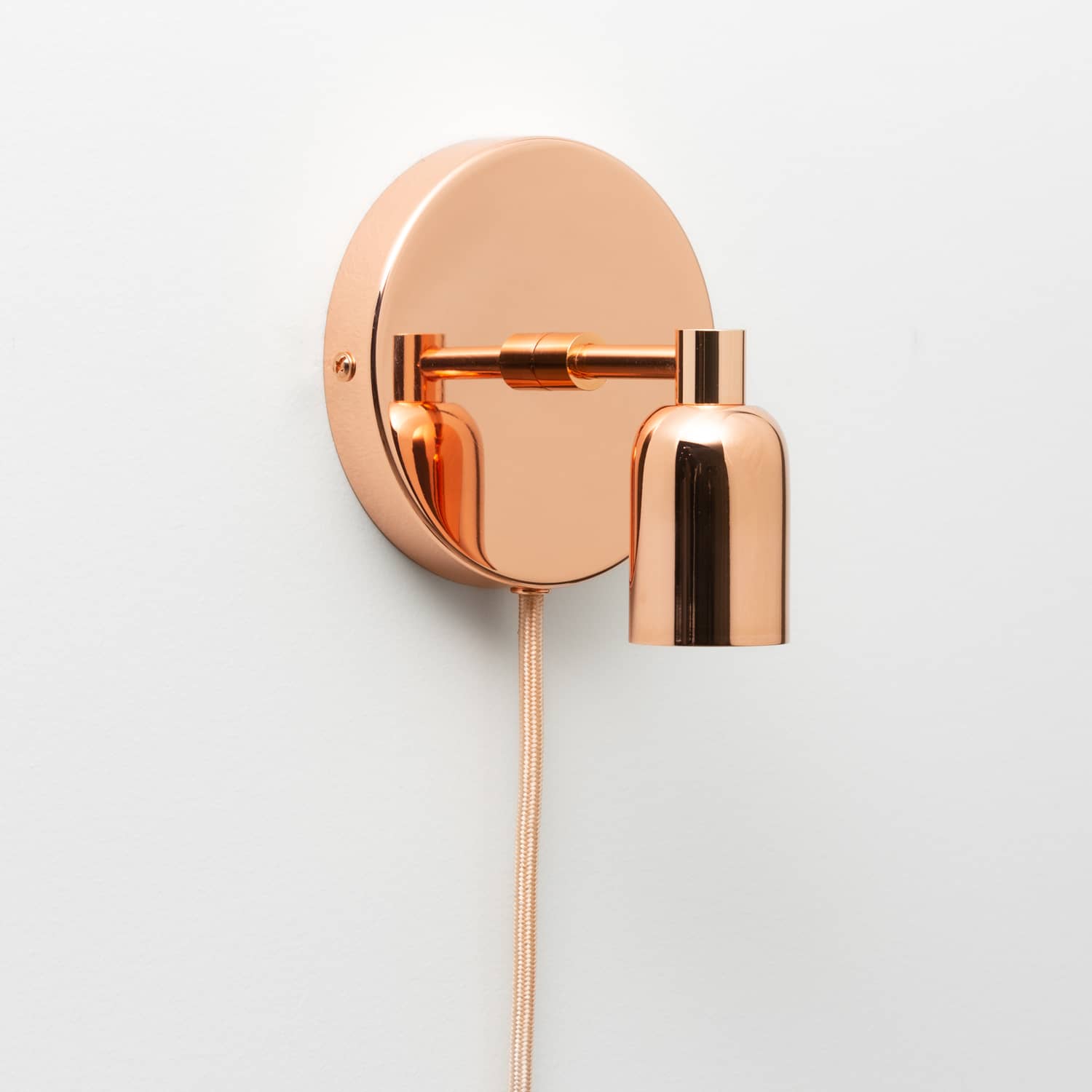 Junction Mini Solo Plug-In Sconce in Polished Copper finish 