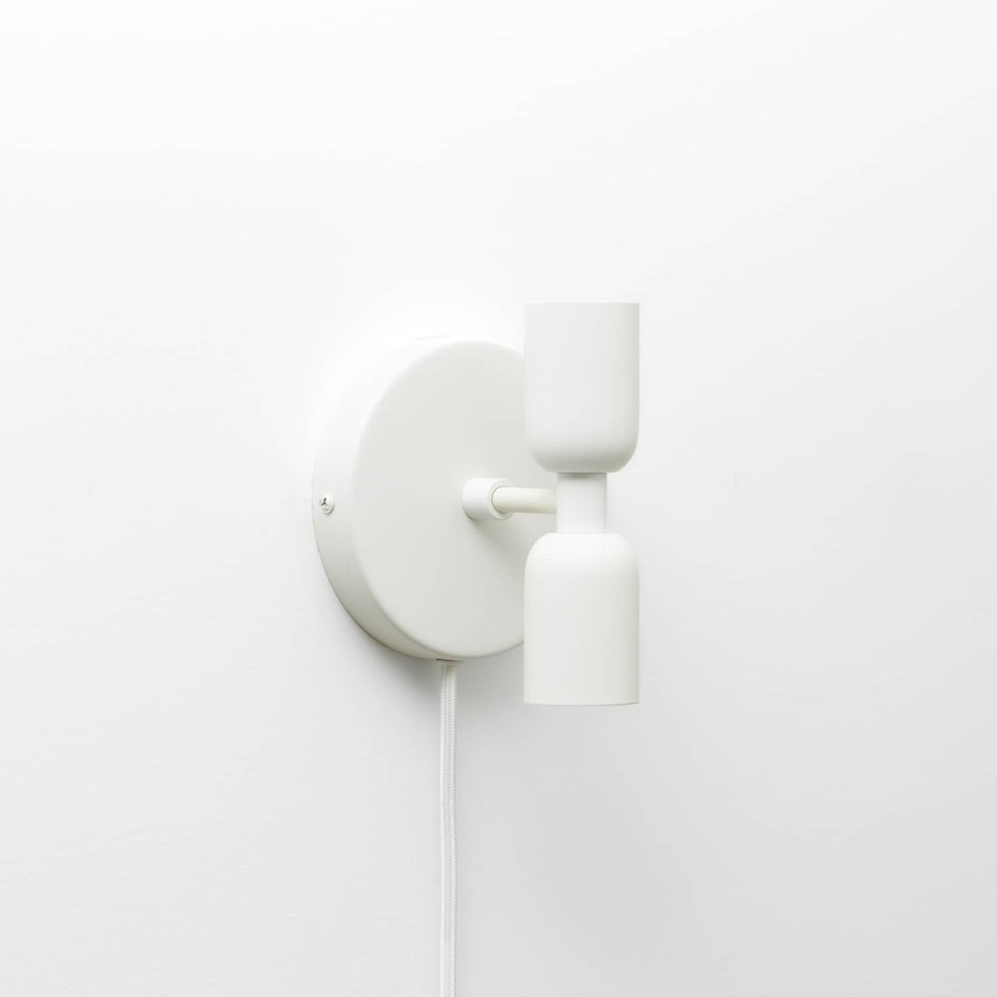Junction Mini Duo Plug-In Sconce in Matte White Finish
