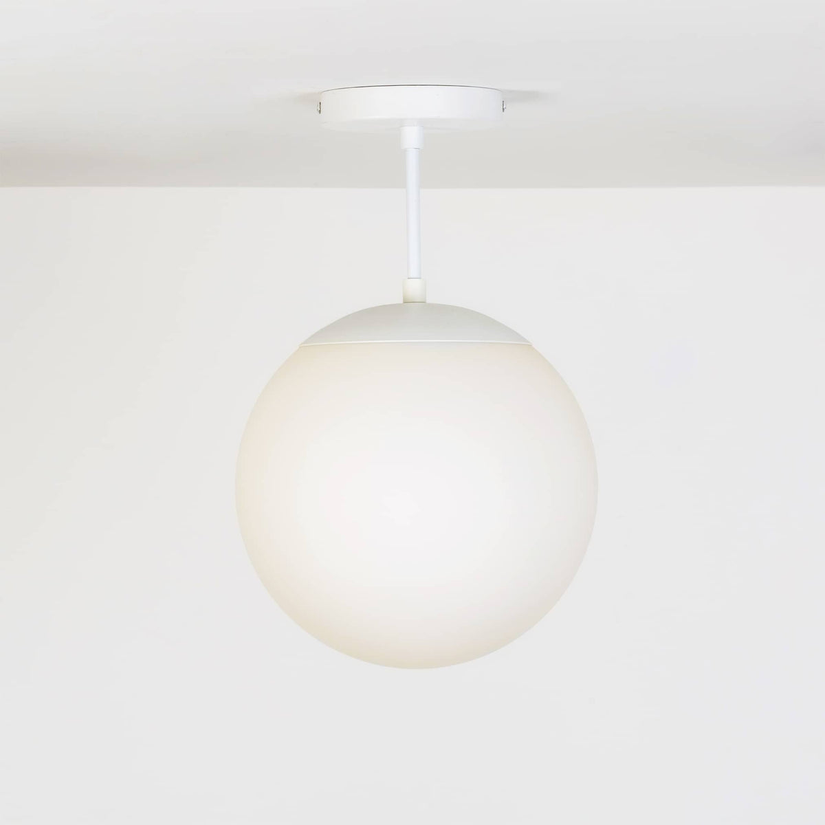 Mod Glass Globe Post Flush Mount Pendant | 6", 8", 10", 12"