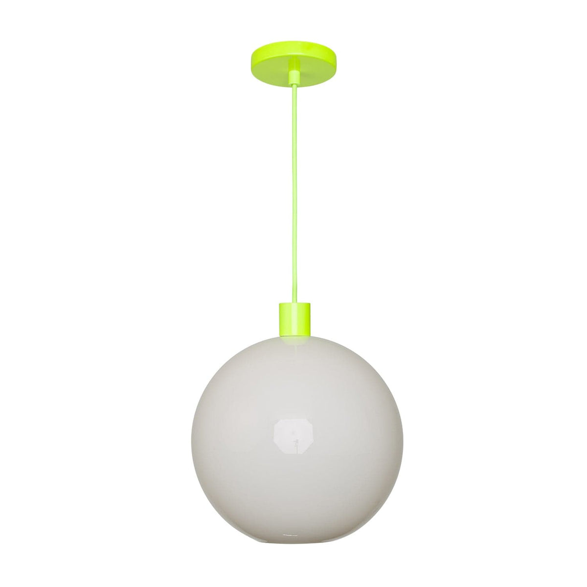 Chroma Studio AiO Glass Globe Pendant | 6", 8", 10", 12" Neon Yellow / 12in / Milk