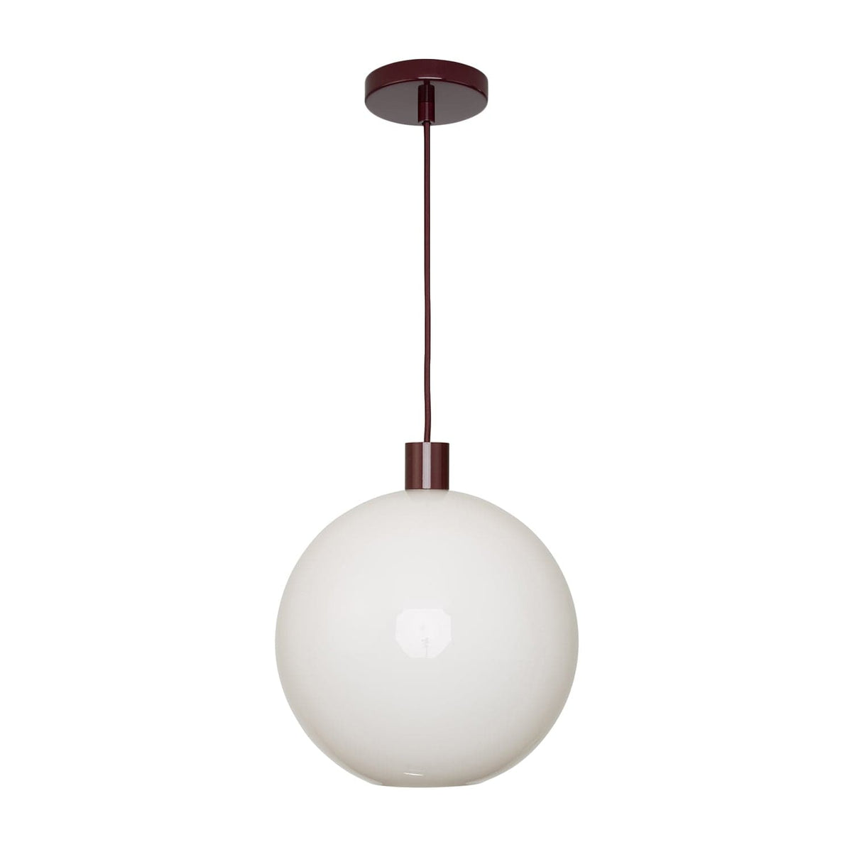Chroma Studio AiO Glass Globe Pendant | 6", 8", 10", 12" Oxblood / 12in / Milk
