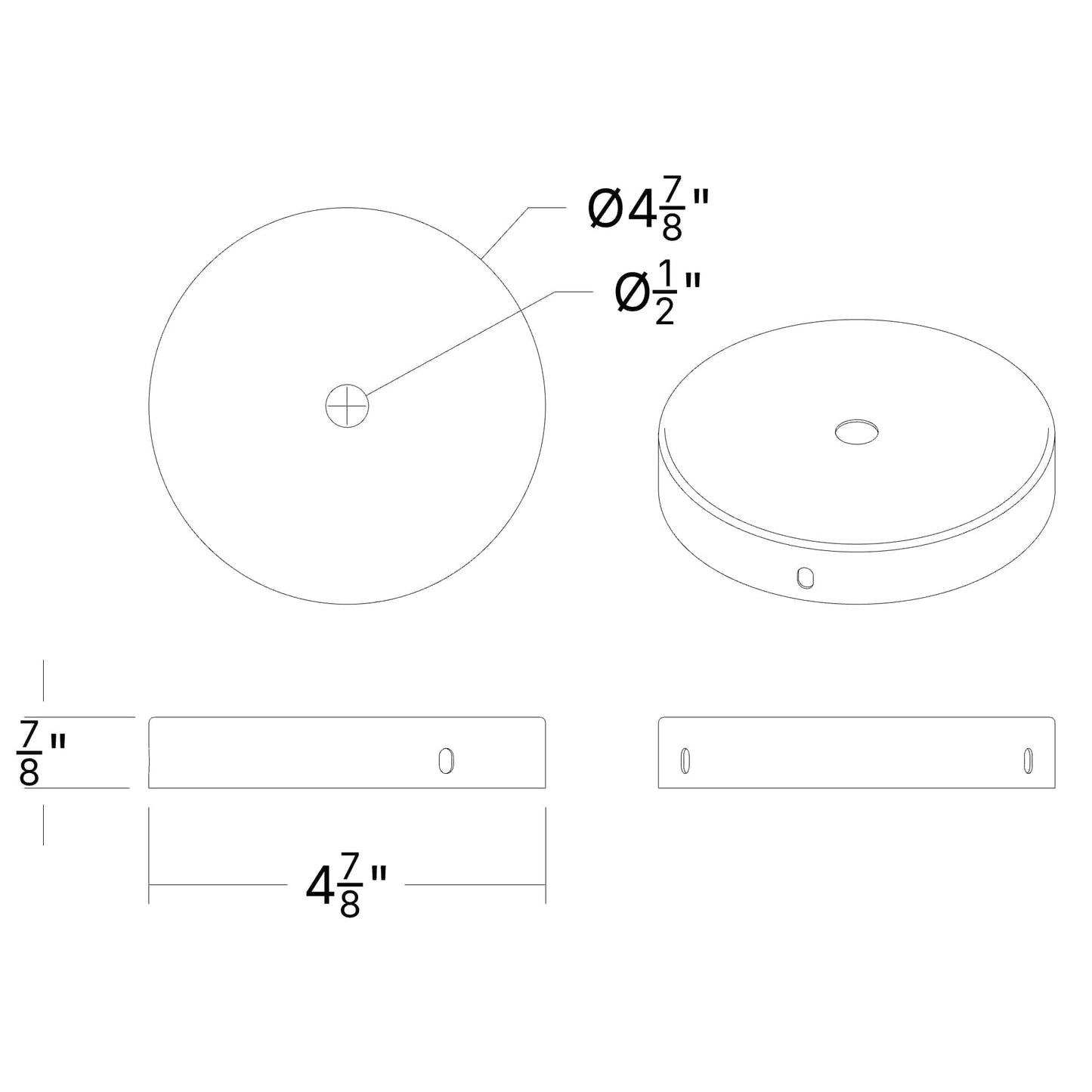 Canopy Blank w/ Center Punch