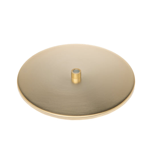 Low Profile Single Port Ceiling Canopy Solid Raw Brass
