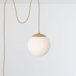 Boutique Mod Glass Globe Plug-In Pendant - 8inch
