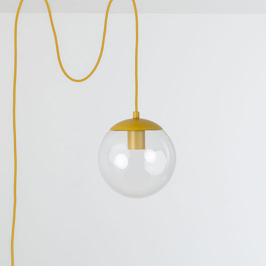 Boutique Mod Glass Globe Plug-In Pendant | 8”