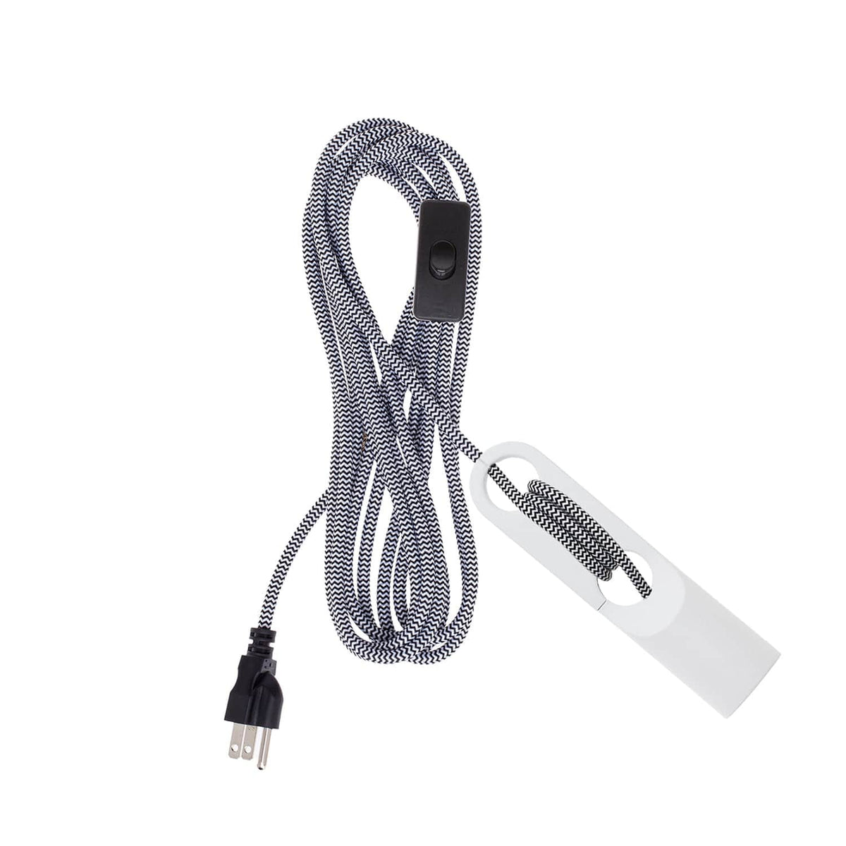 Wrap Chroma Plug-In Cord Set White / Black & White ZigZag