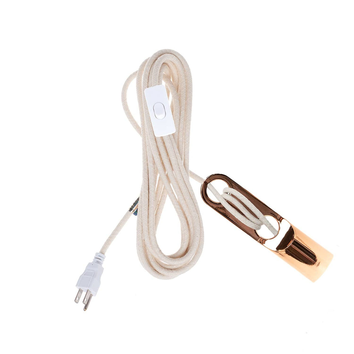 Wrap Chroma Plug-In Cord Set Polished Copper / Linen (Cotton Blend)
