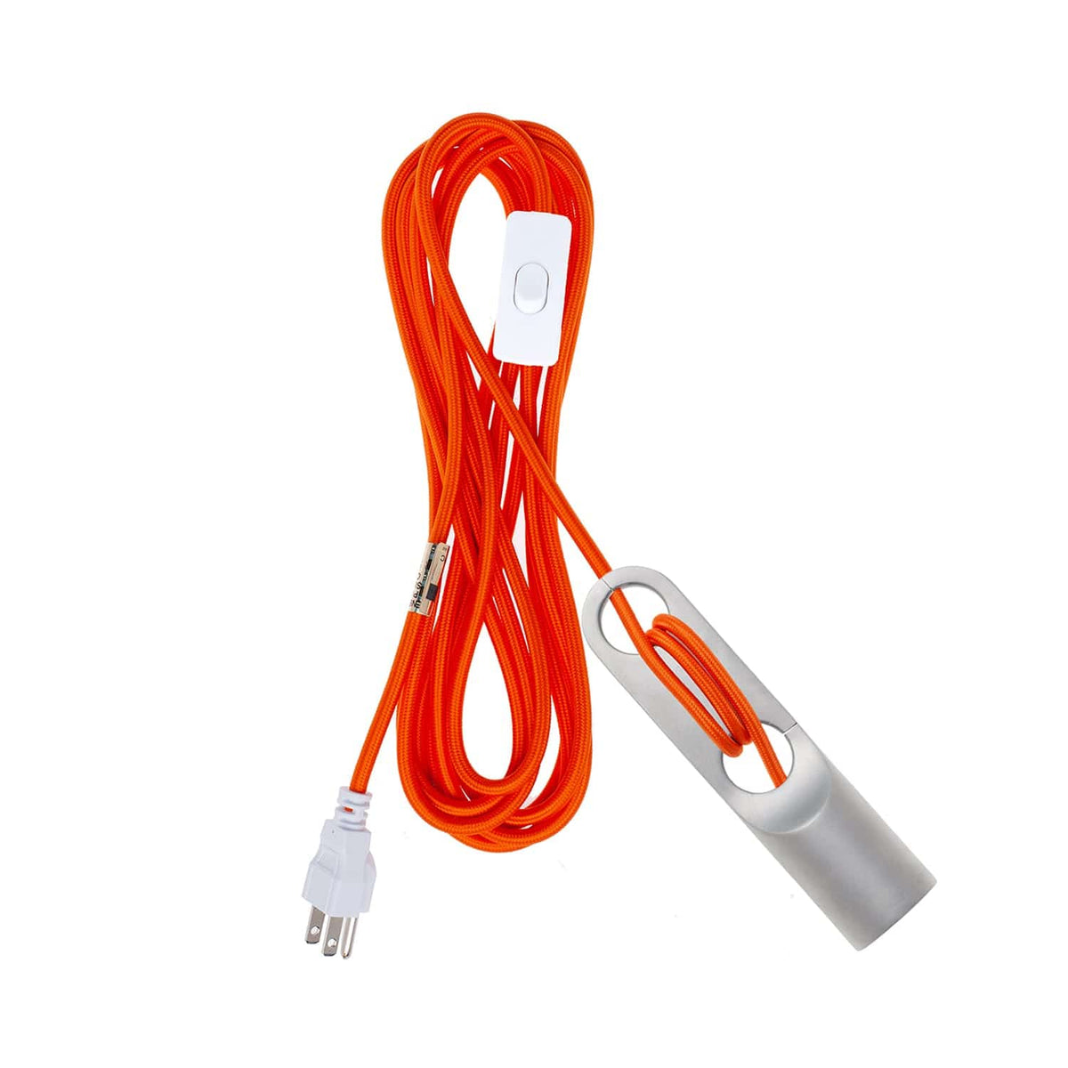 Wrap Chroma Plug-In Cord Set Raw Aluminum / Orange