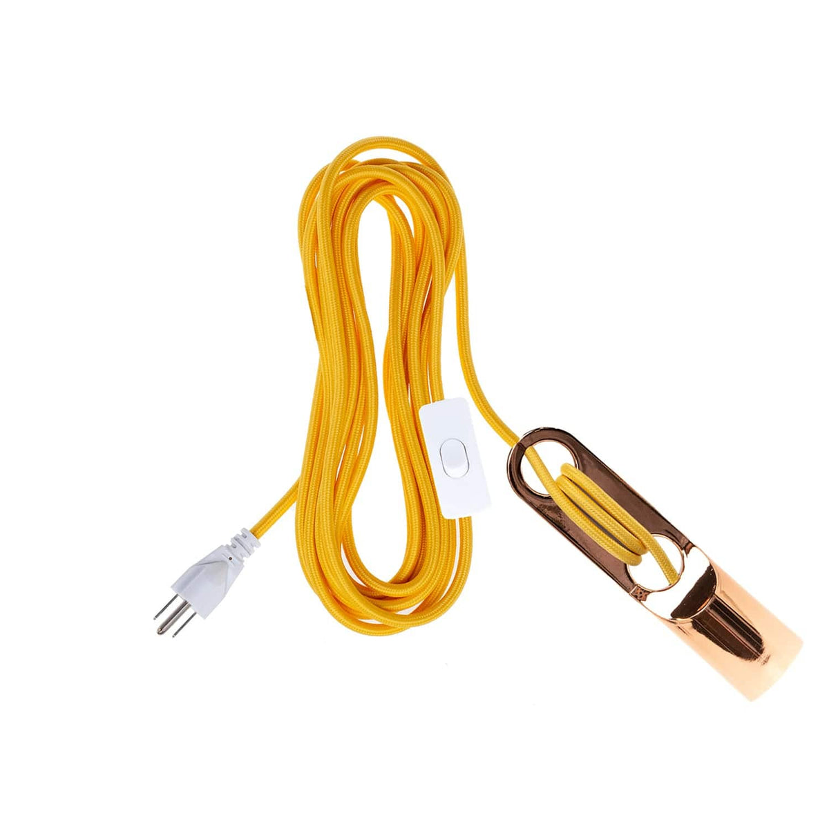 Wrap Chroma Plug-In Cord Set Polished Copper / Sunshine Yellow