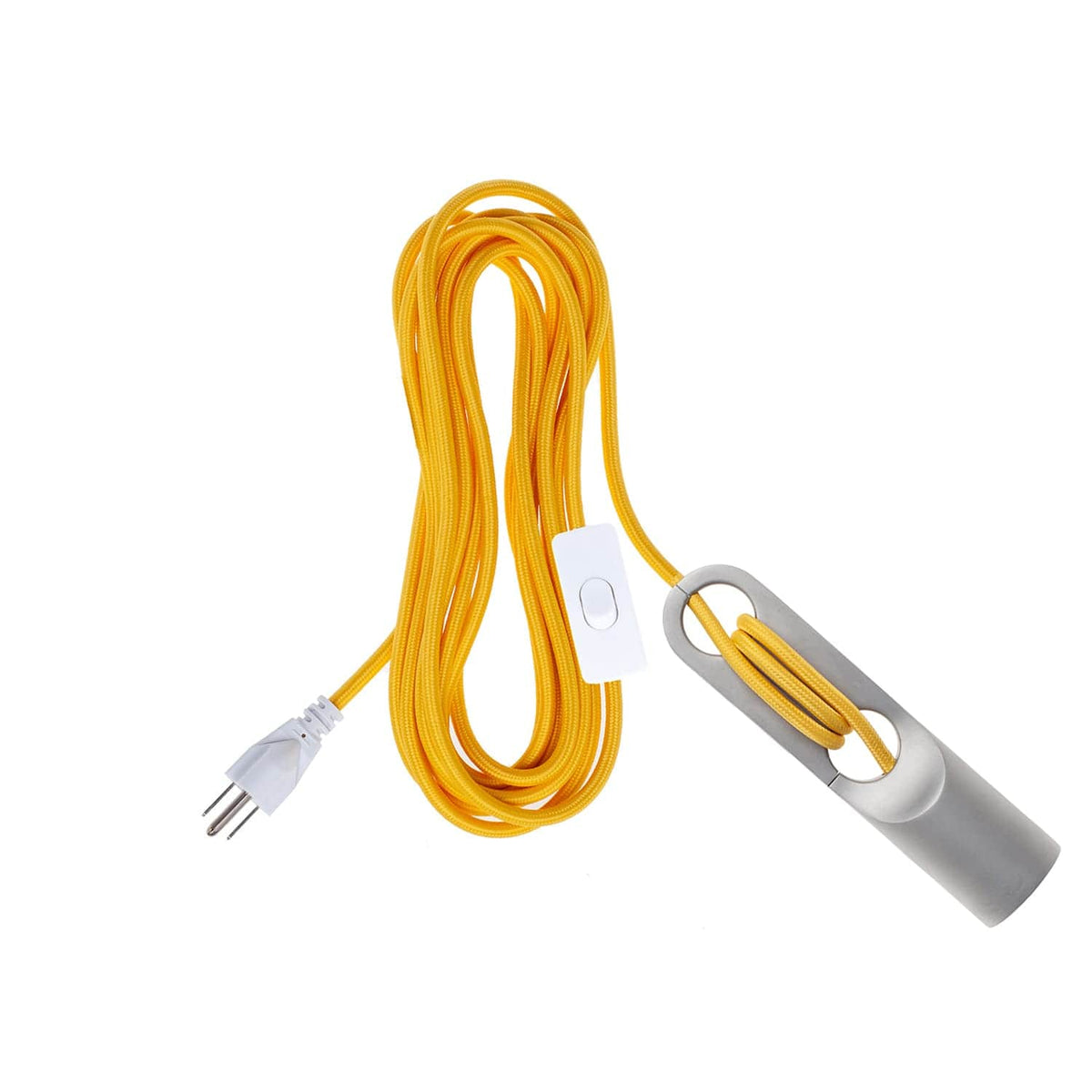 Wrap Chroma Plug-In Cord Set Raw Aluminum / Sunshine Yellow