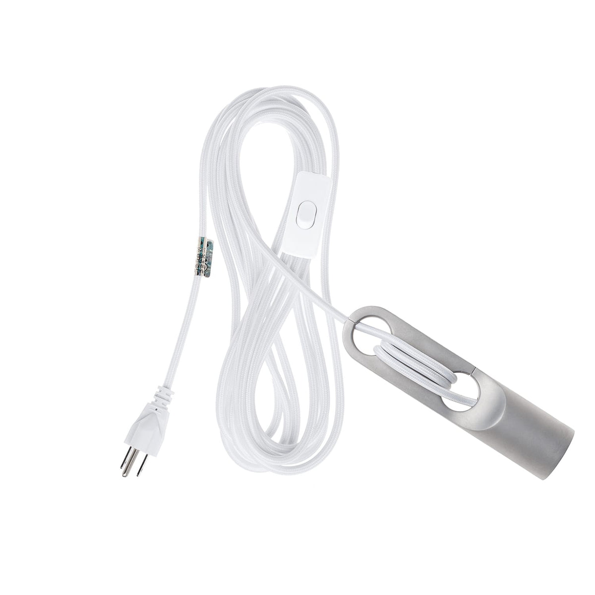 Wrap Chroma Plug-In Cord Set Raw Aluminum / White