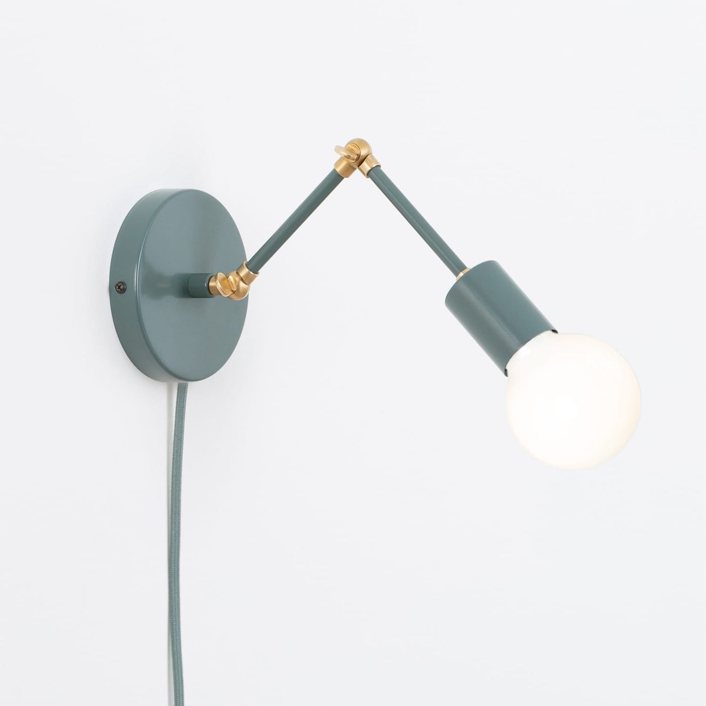 Boutique Hinge Double Solo Plug-In Sconce
