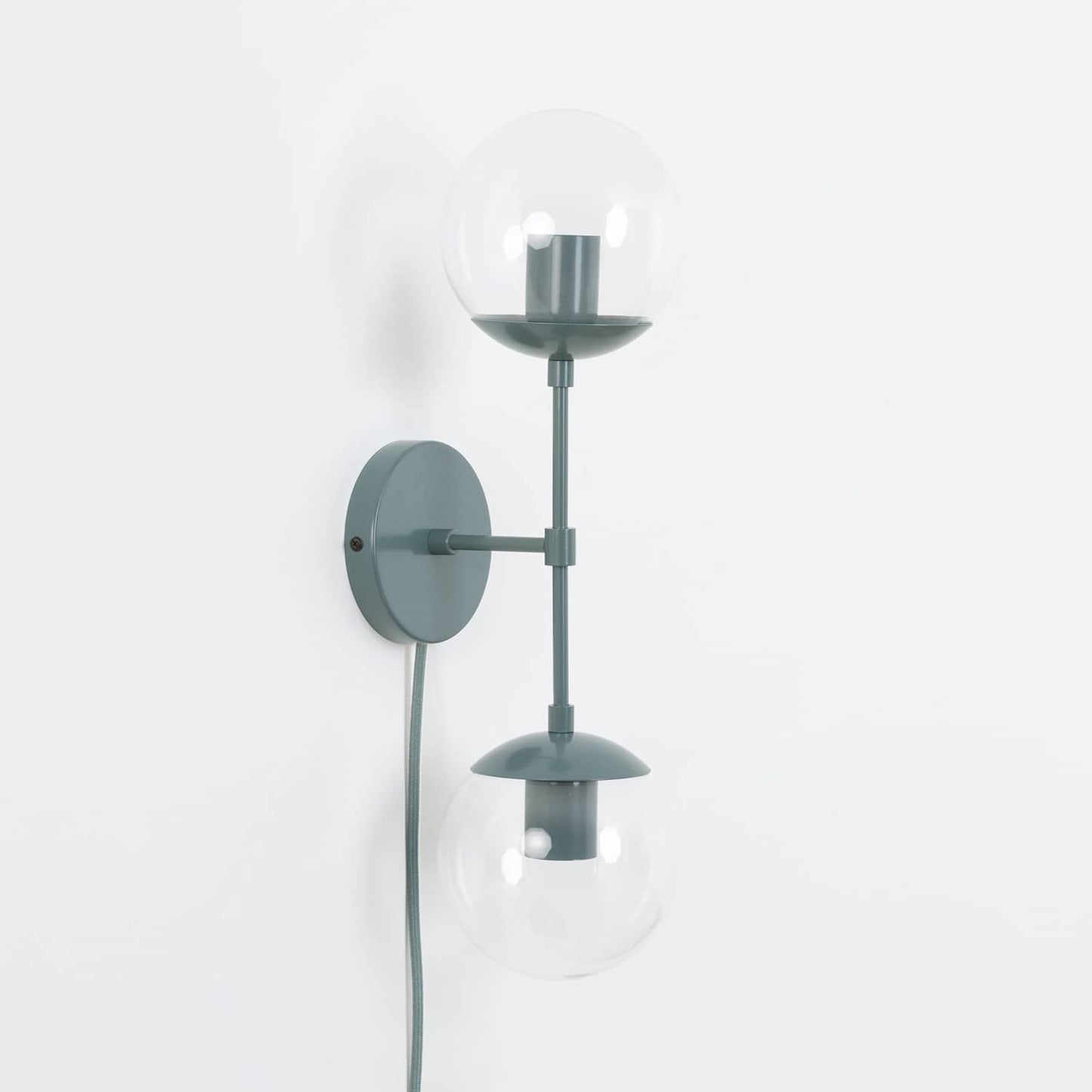 Mod Glass Double Globe Plug-In Sconce