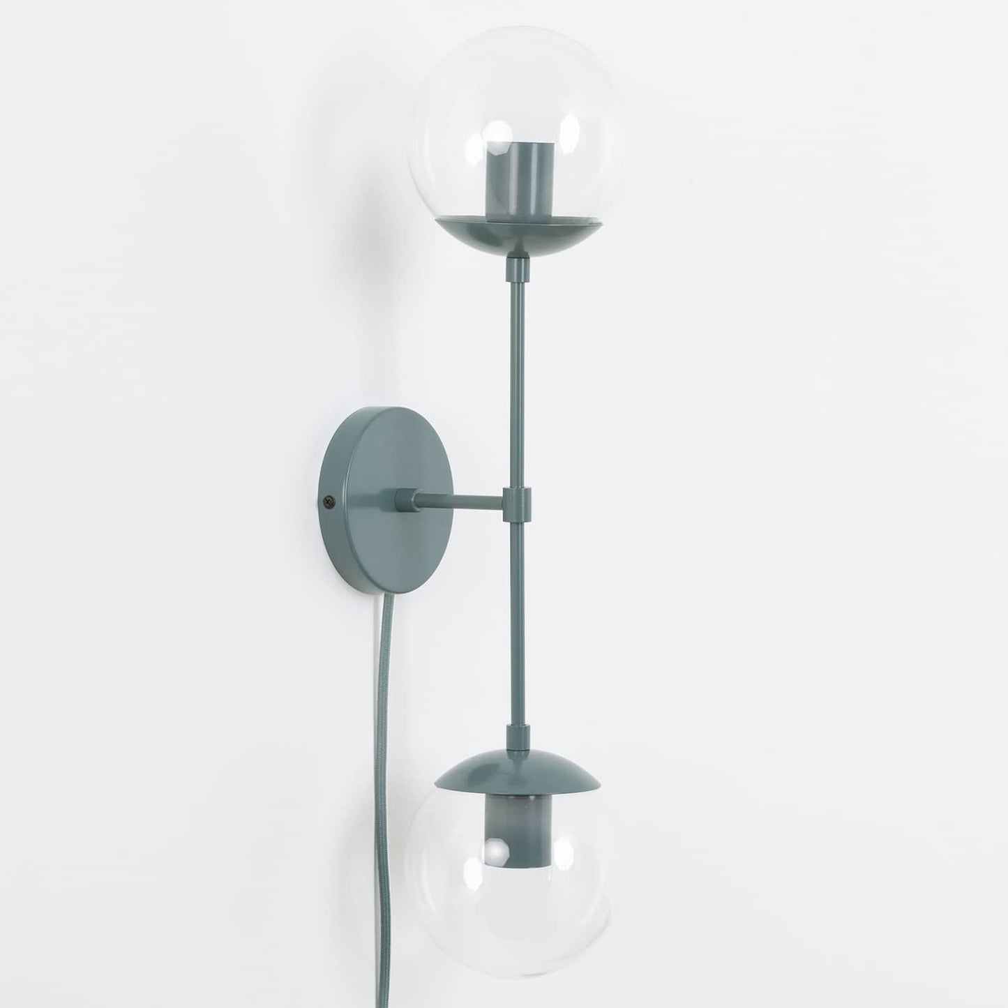 Mod Glass Double Globe Plug-In Sconce