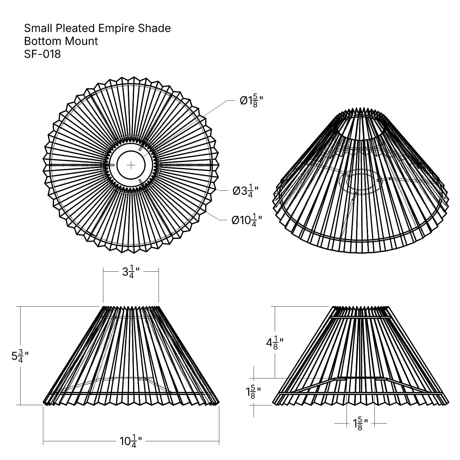 Pleated Empire Lamp Shade | Shop Color Cord Company