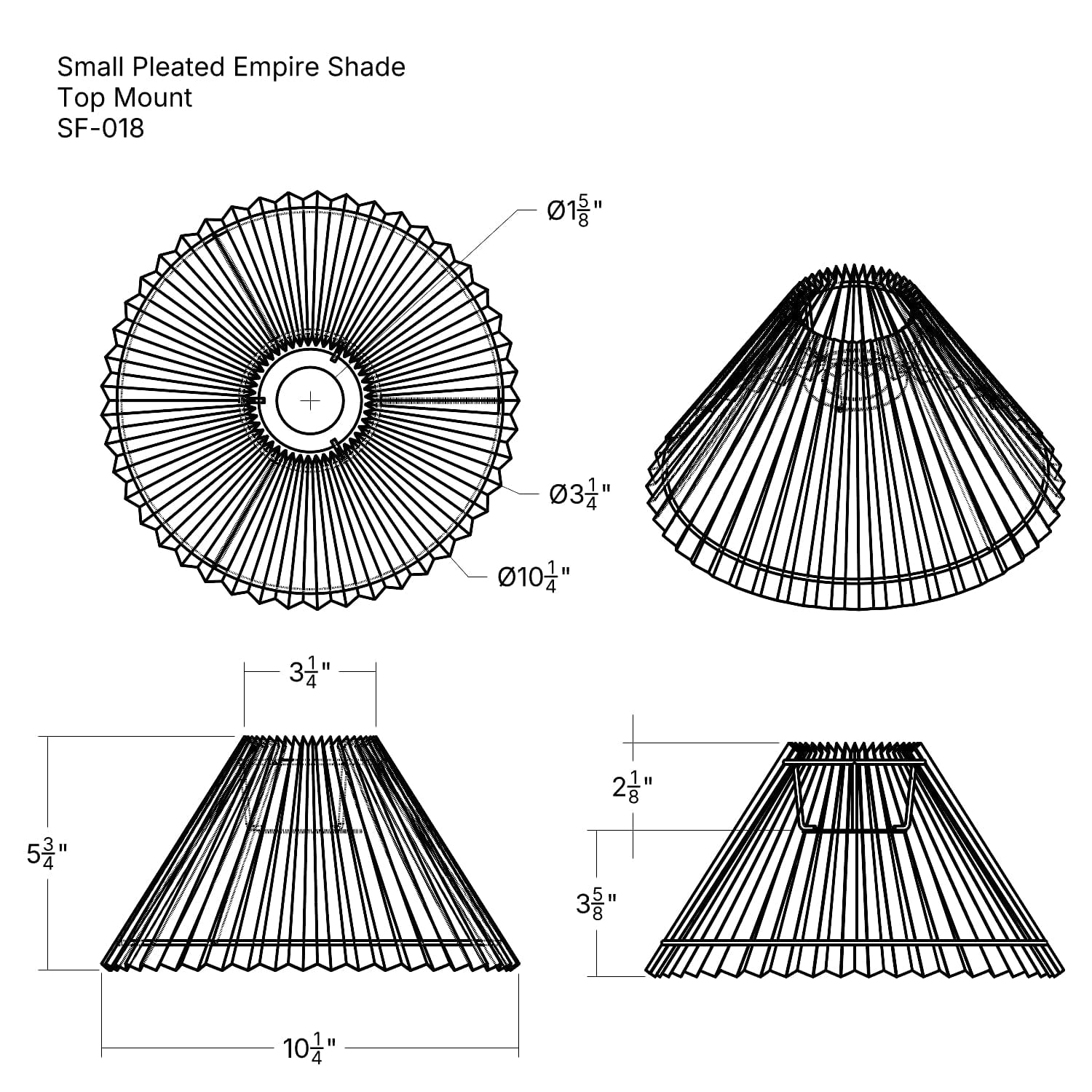 Pleated Empire Lamp Shade | Shop Color Cord Company