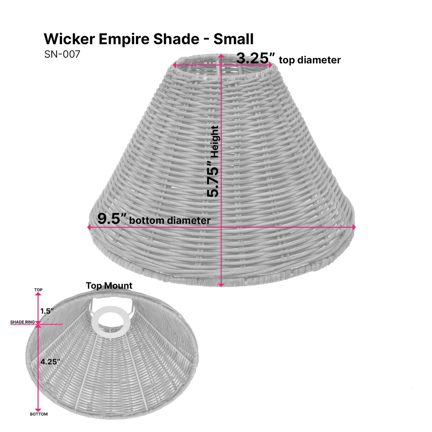 AiO Wicker Empire Shade Plug-In Pendant