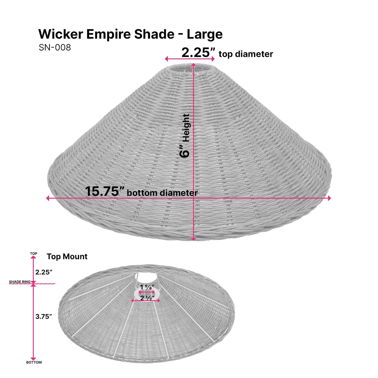 AiO Wicker Empire Shade Plug-In Pendant