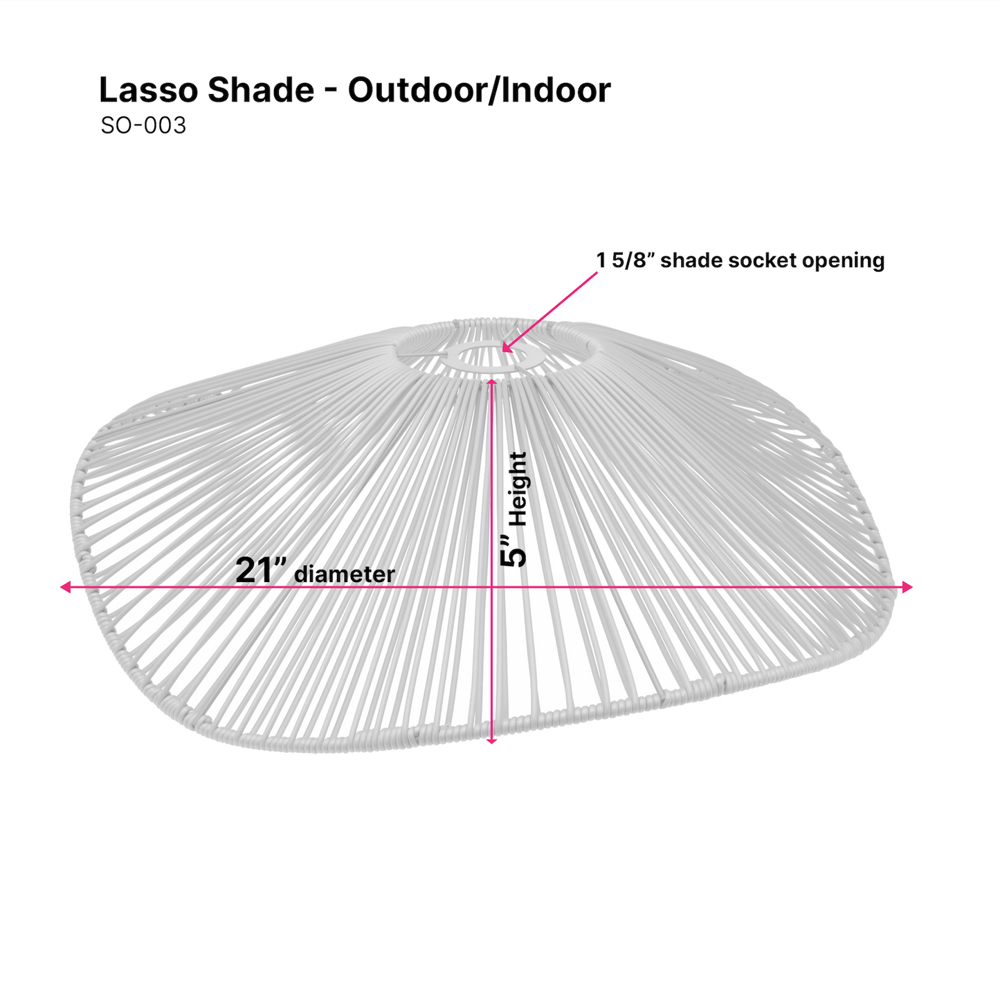 AiO Outdoor Pendant with Lasso Shade