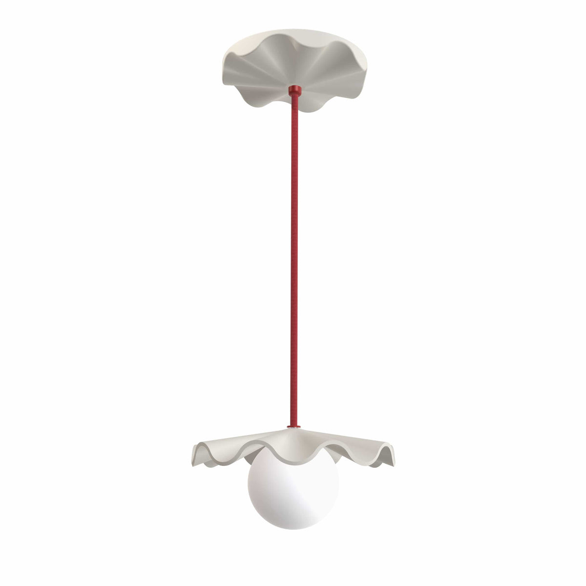 Fleur No. 1 Porcelain Mini Pendant Light Cardinal
