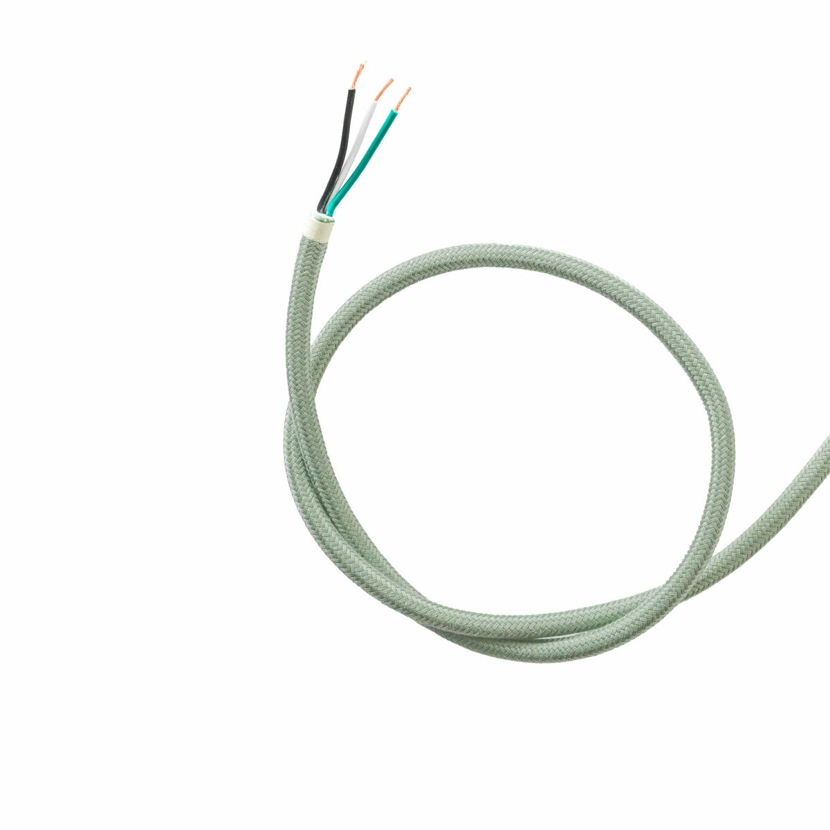 DIY Fabric Wire by the Foot - Sage (Cotton Blend)