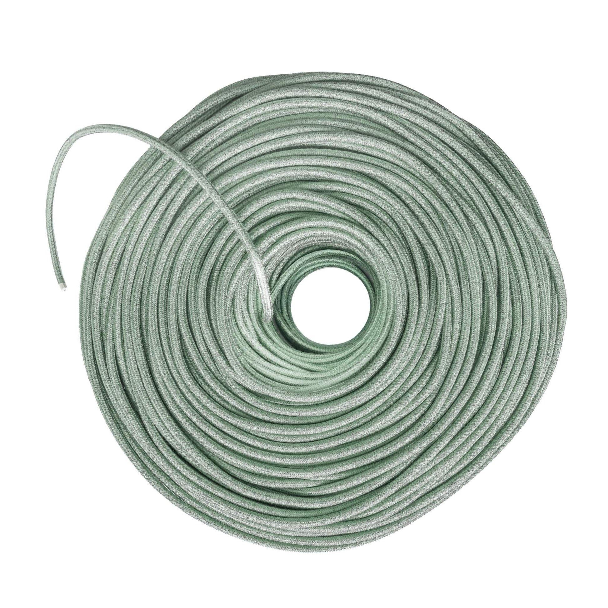 DIY Fabric Wire by the Foot - Sage (Cotton Blend)