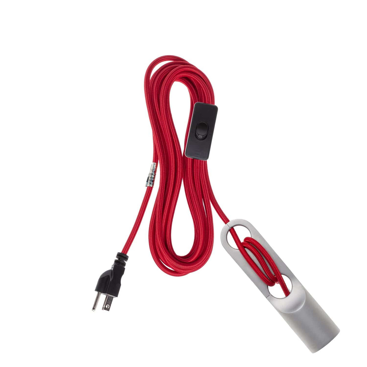 Wrap Chroma Plug-In Cord Set Raw Aluminum / Cardinal